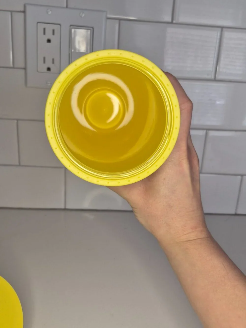 Starbucks Summer 2025 Swirl Yellow Orange Cup No Straw